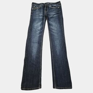 Vigoss The New York Boot Low-Rise Dark Wash Backflap Pockets Jeans Size 26